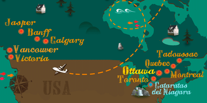 mapa Canadá