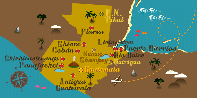 mapa de Guatemala