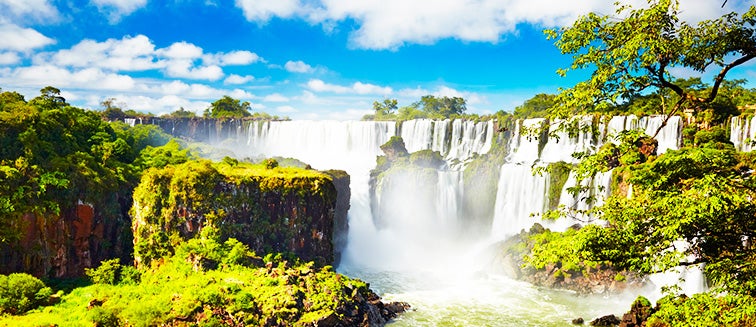 Beautiful Aerial View of Iguazu Falls, One of the Most Beautiful