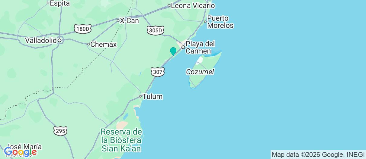 Carte avec l'itinéraire en/aux Mexique