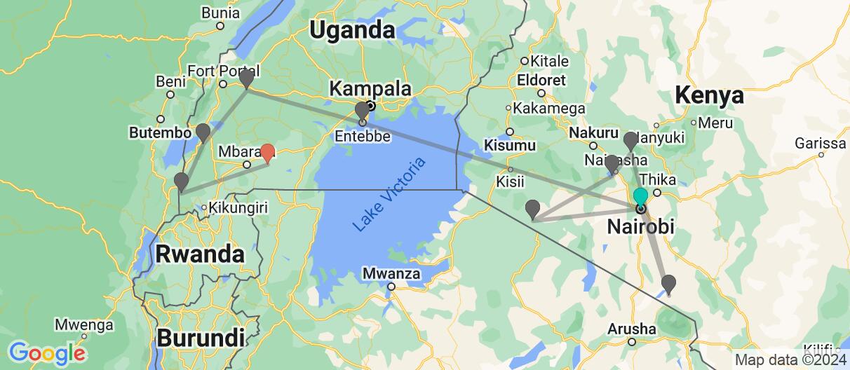 Kenya & Uganda in 17 Days from USA