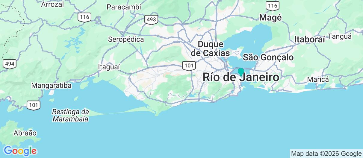 Mapa con el itinerario en Brasil