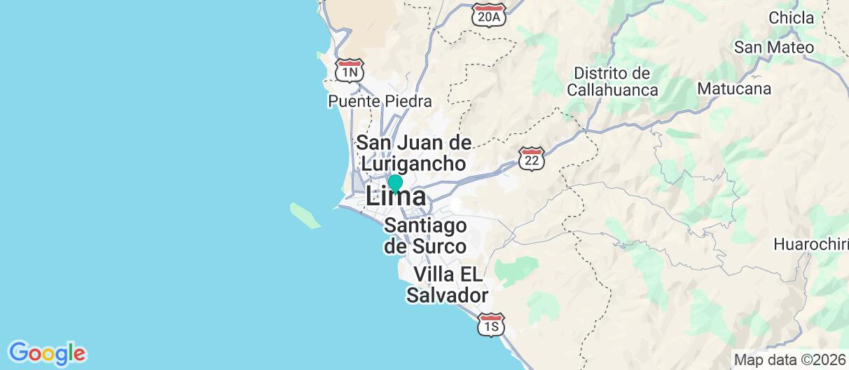 Mapa con el itinerario en Perú