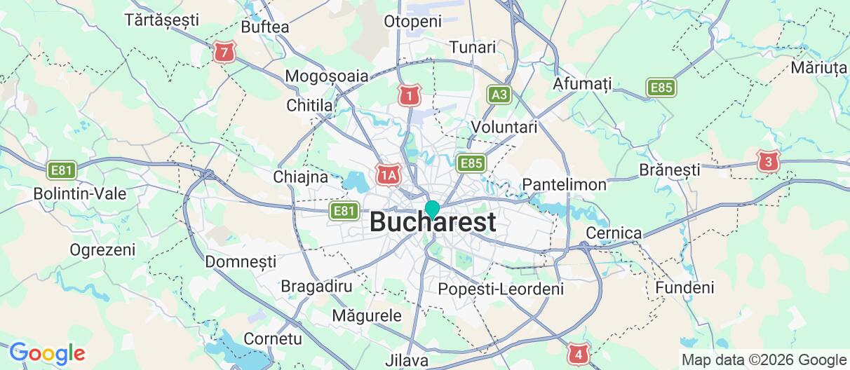 Map with itinerary in Romania