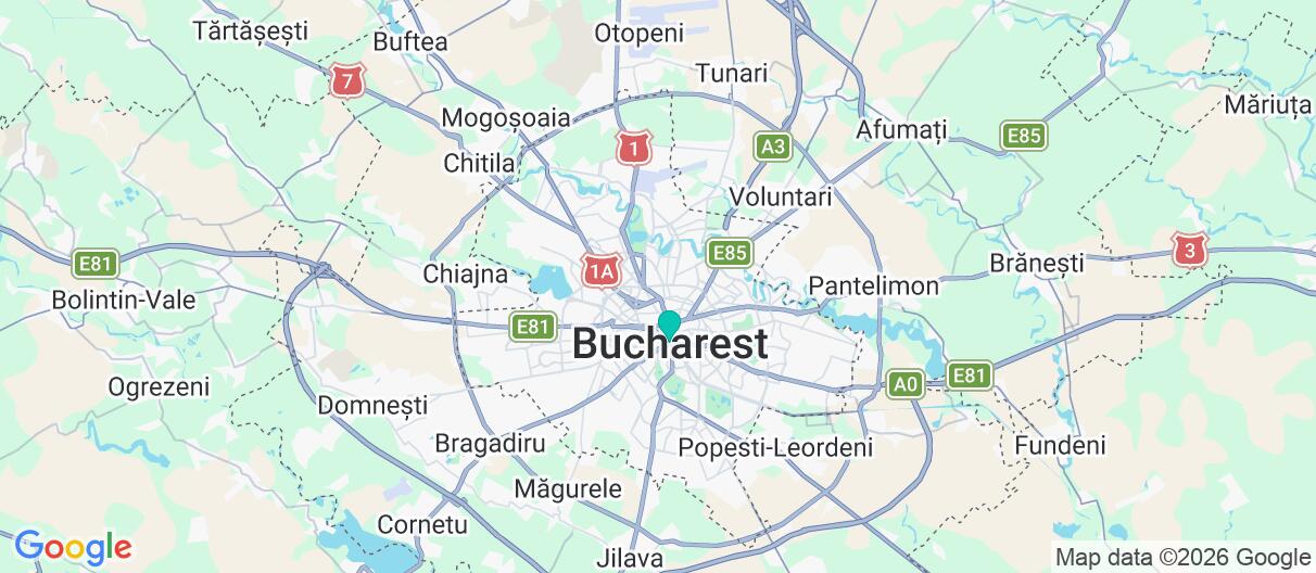 Map with itinerary in Romania