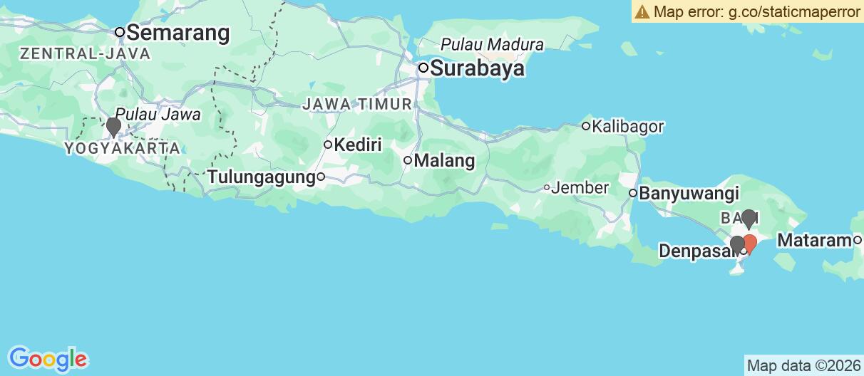 Karte mit Reiseroute in Indonesien